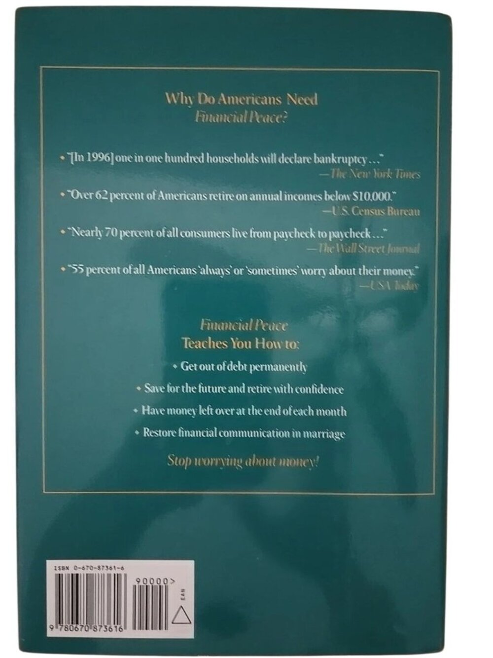 Financial Peace Restoring Family Financing Hope By Dave Ramsey Hardcover Book - Picture 9 of 10
